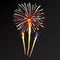Fireworks festive bursting sparkling vector