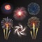 Fireworks festive bursting sparkling vector