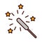 Fireworks glowing celebration decoration party line fill icon