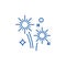 Fireworks holidays line icon concept. Fireworks holidays flat  vector symbol, sign, outline illustration.
