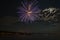 Fireworks on the lake of bolsena italy