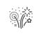 Fireworks line icon. Pyrotechnic salute sign. Vector