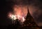 Fireworks in Loy Krathong festival at Sukhothai History Park