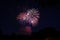 fireworks in the nightsky or late evening blue hour new year