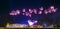 Fireworks outside the bird`s nest in Olympic venues