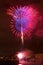 Fireworks over Lake Union in Seattle