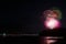 Fireworks over Lake Wallenpaupack in Hawley, PA for the 4th of July being watched by boaters