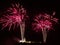 Fireworks over Liberty statue in Budapest