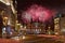 Fireworks over the Moscow, Tverskaya street