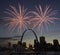 Fireworks Over St. Louis Skyline