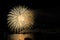 Fireworks reflecting on the water