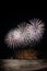 Fireworks reflecting in the water from Forte dei Marmi\'s Pier