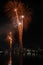 Fireworks in Rhein river, Basel, Switzerland