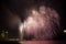 Fireworks seen from the beach, in Barcelona