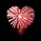 Fireworks in the shape of a heart