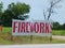 Fireworks Sign Near County Line