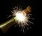 Fireworks sparks bottle chmpagne