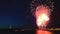 The fireworks in St. Petersburg during the celebration of the graduates Scarlet sails.