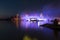 Fireworks in Trakai, Lithuania. Trakai Castle at night - Island castle in Trakai is a museum and a cultural center, Lithuania. Fir
