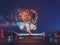 Fireworks in Victory Park on Poklonnaya Hill.