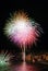 Fireworks in the village Camogli, Italy