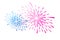 Fireworks on a white background, can be used for celebrations and New Year events in vector quality.