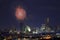Fireworks in Yokohama port festival