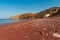 Firi ammos, the red beach near Agia Pelagia village in Kythera island in Greece