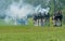 Firing Guns and Canon during War Reenactment