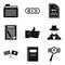 Firm document icons set, simple style