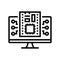 firmware software line icon vector illustration