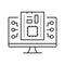 firmware software line icon vector illustration