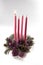 first advent week, candle wreath isolated