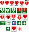 First Aid - AED signs