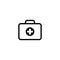 First aid box icon, medical briefcase icon vector 