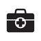 First aid box icon, medical briefcase icon vector isolated