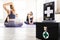 First aid box at yoga class fitness centre