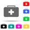 first aid kid multi color style icon. Simple thin line, outline vector of web icons for ui and ux, website or mobile application
