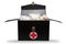 First aid kit box in white background or isolated background, Emergency case used aid box for support medical service