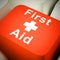 First aid kit for emergencies and medical assistance or treatment - 3d illustration