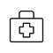 First aid kit, emergency icon. Simple line, outline vector elements of firefighters icons for ui and ux, website or mobile