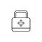 First aid kit, firefighter icon. Element of firefighter icon. Thin line icon for website design and development, app development