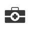 First aid kit, healthcare and medical related solid icon