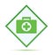 First aid kit icon modern abstract green diamond button