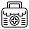 First aid kit icon outline vector. Medical patient