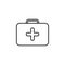 first aid kit line icon. Element of simple medicine icon for mobile concept and web apps. Thin line first aid kit icon can be used