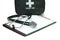 First aid kit, stethoscope