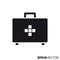 First aid kit vector glyph icon
