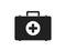 First aid medical briefcase isolated  icon sign or simbol. Medical health care. Flat  icon. First aid kit. Medicine