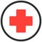 First aid medical sign flat vector icon for app and website